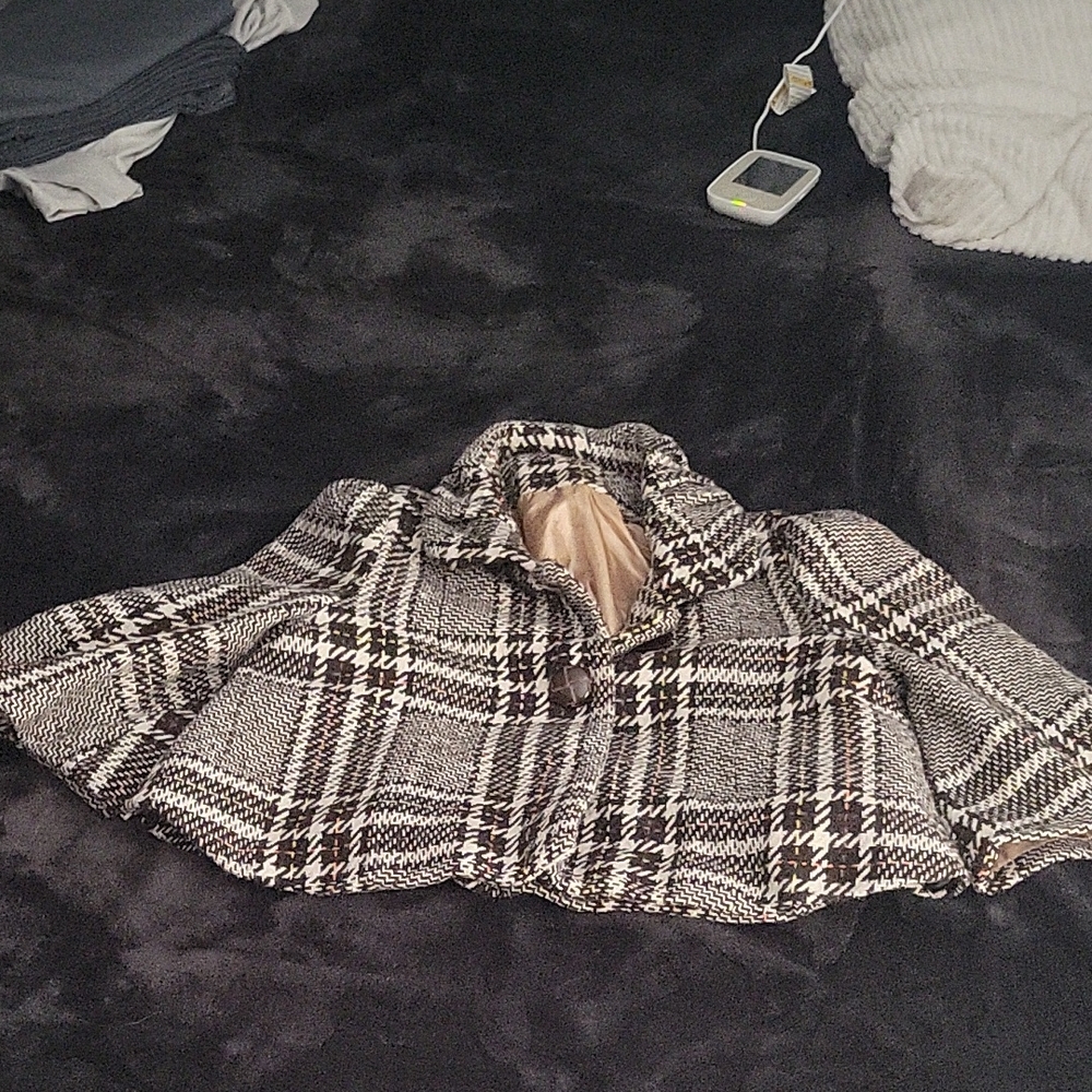 Vintage plaid half blazer